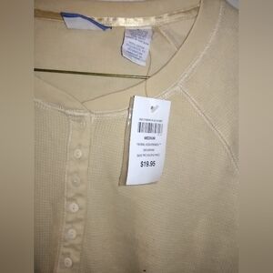 Natural Reflection Henley, Lt. Yellow Medium 🆕